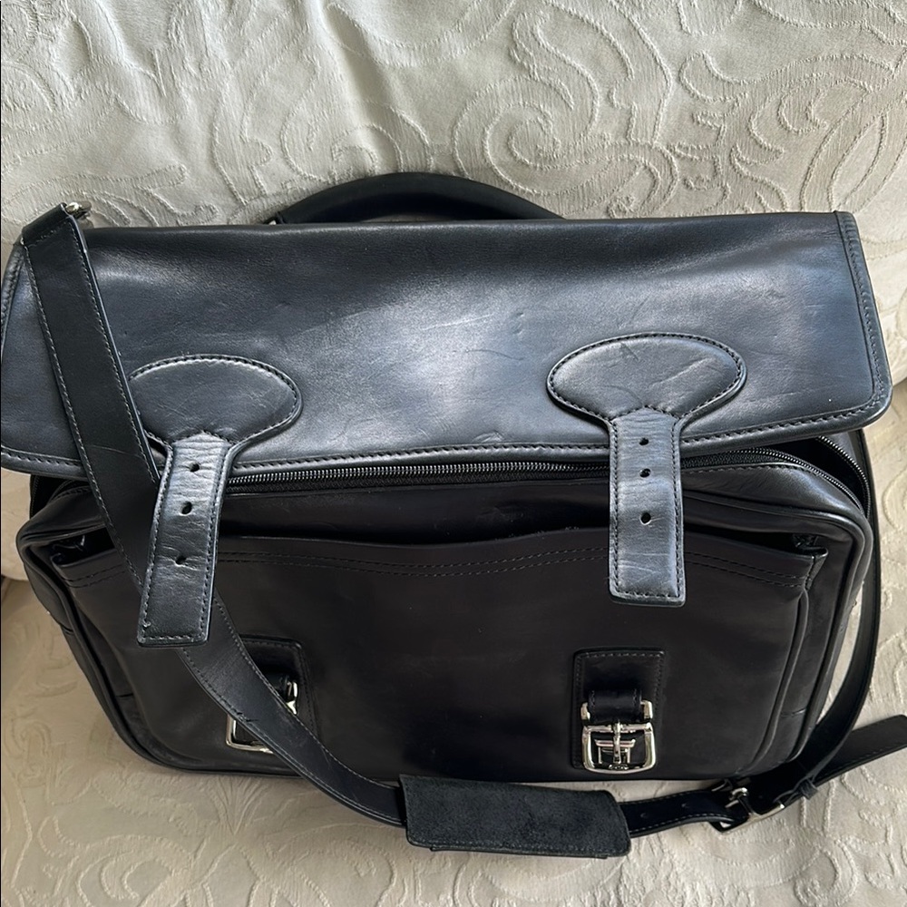 Black Leather Men's Bag - Picture 4 of 4